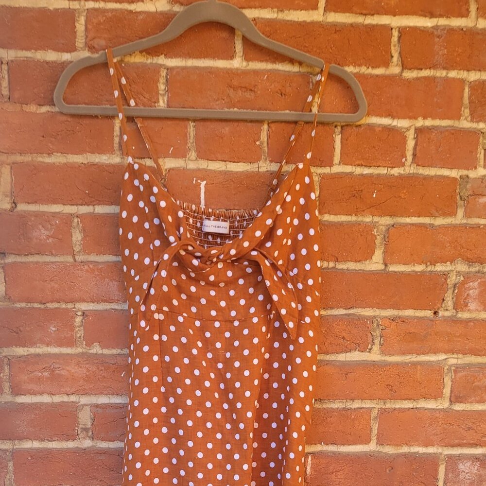Anthropologie faithful polka dots midi dress